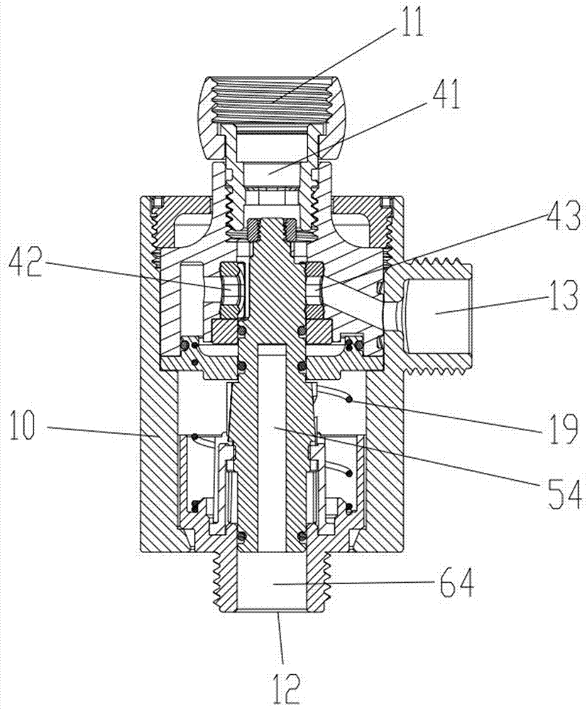 A press-type switching water outlet mechanism