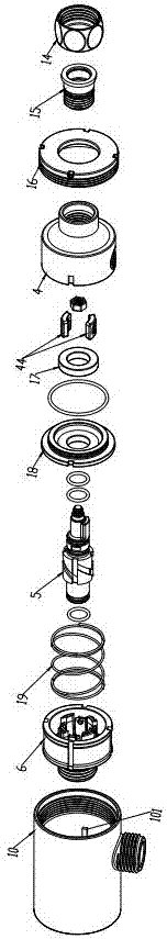 A press-type switching water outlet mechanism