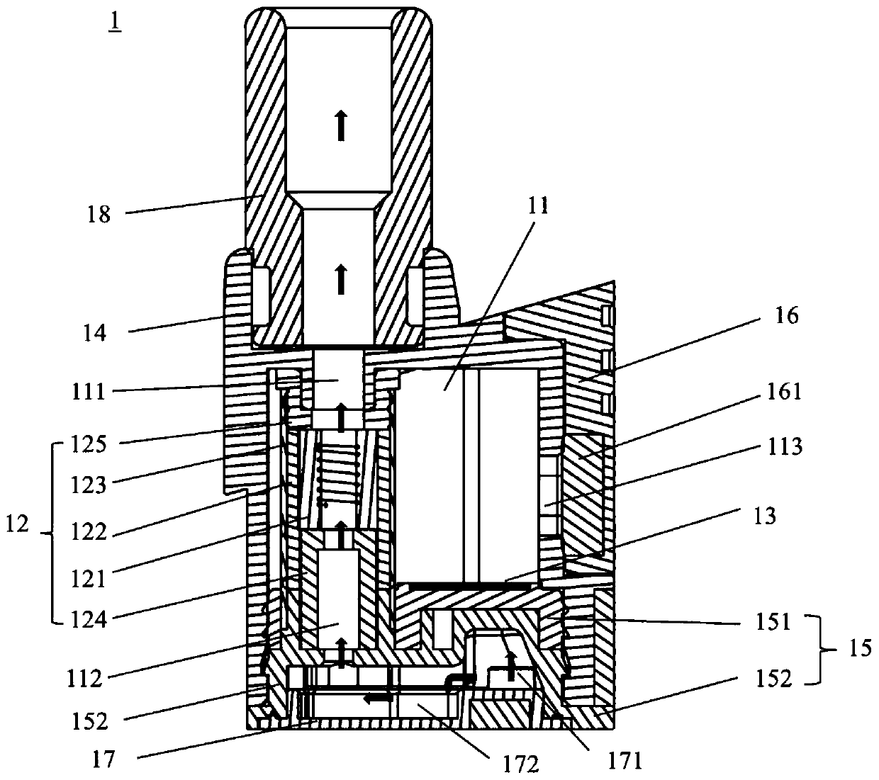 Electronic cigarette and atomizing device thereof