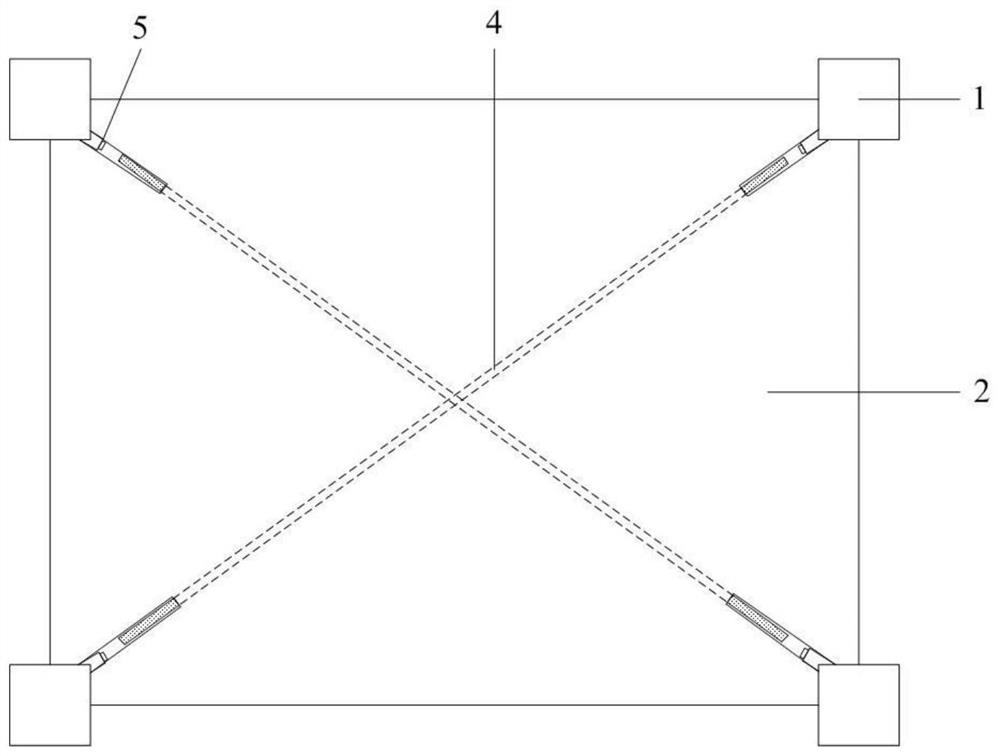 A fabricated slab-column system using prestressed steel rods and inner core curved buckling-resistant bracing