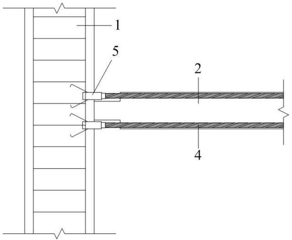 A fabricated slab-column system using prestressed steel rods and inner core curved buckling-resistant bracing
