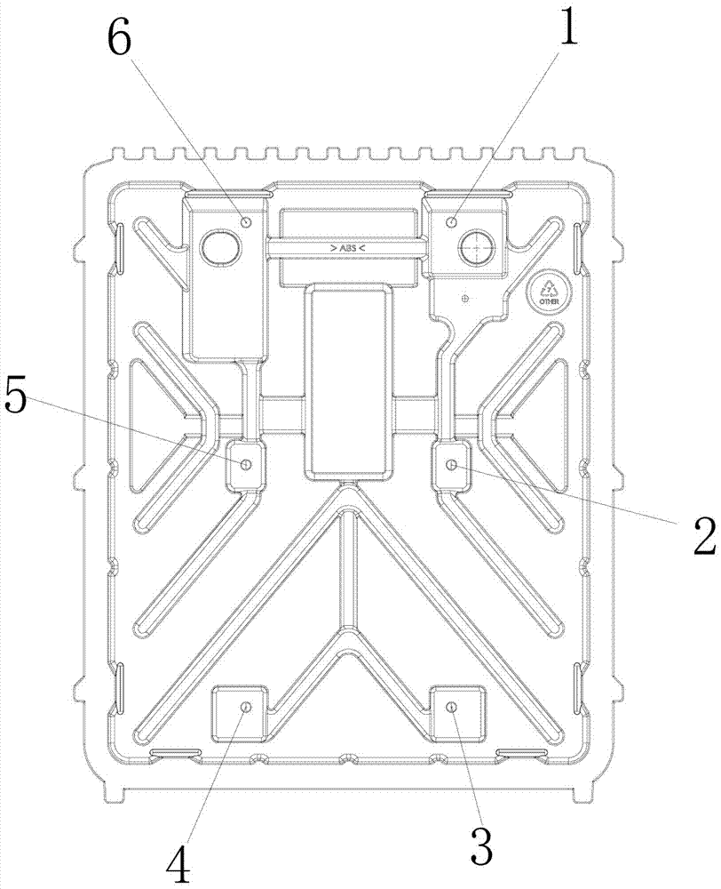 Injection mold and injection molding process of thin-walled backlight box for medical imaging X-ray film