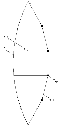 Concave cable-arch structure