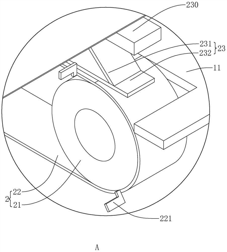 Automatic packaging box handle assembling production system