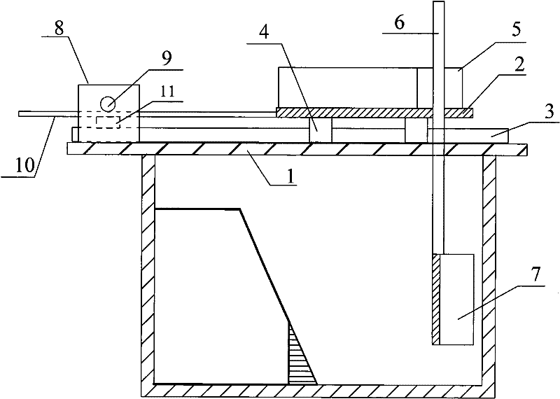 Device for simulating centrifugal field slope excavating condition