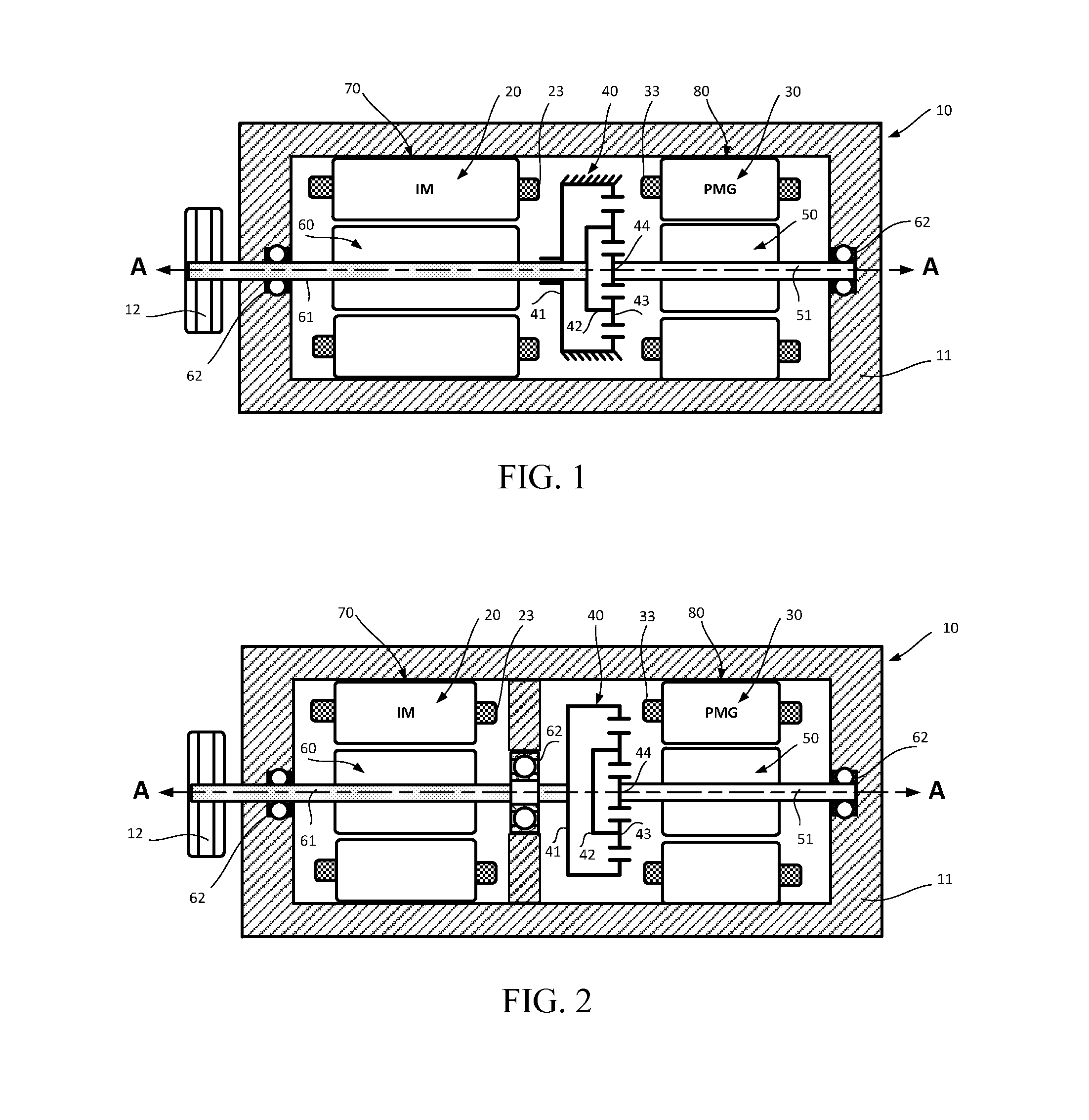 Dual-structured electric drive and power system for hybrid vehicles