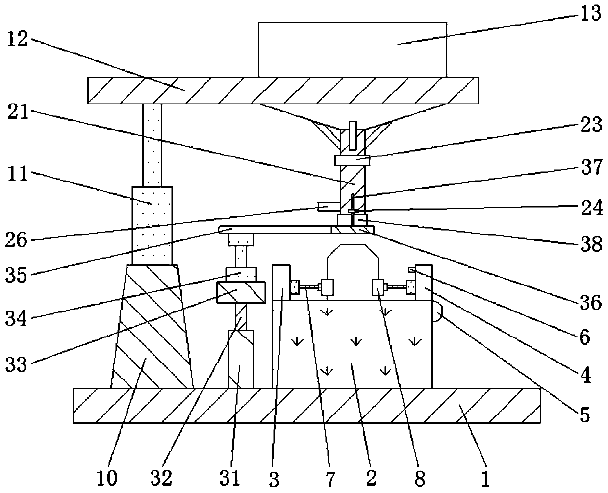 A medicine granule bottling device for batch bottling for pharmaceutical production