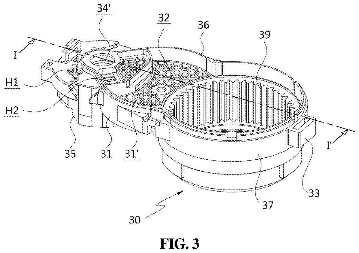 Actuator for electromechanical parking brake having housing with brush card assembly
