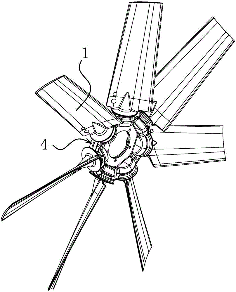 Multi-angle precise adjusting mechanism for fan blades