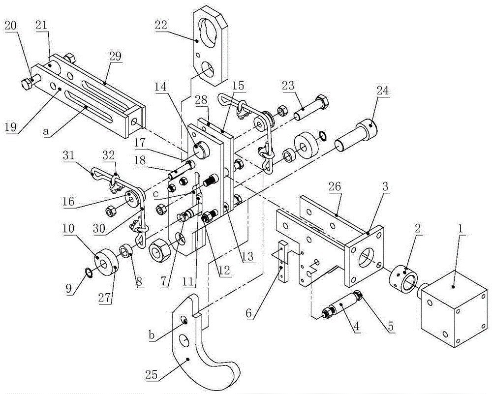 An automatic decoupling device for the anti-drop test of lifting scaffolding