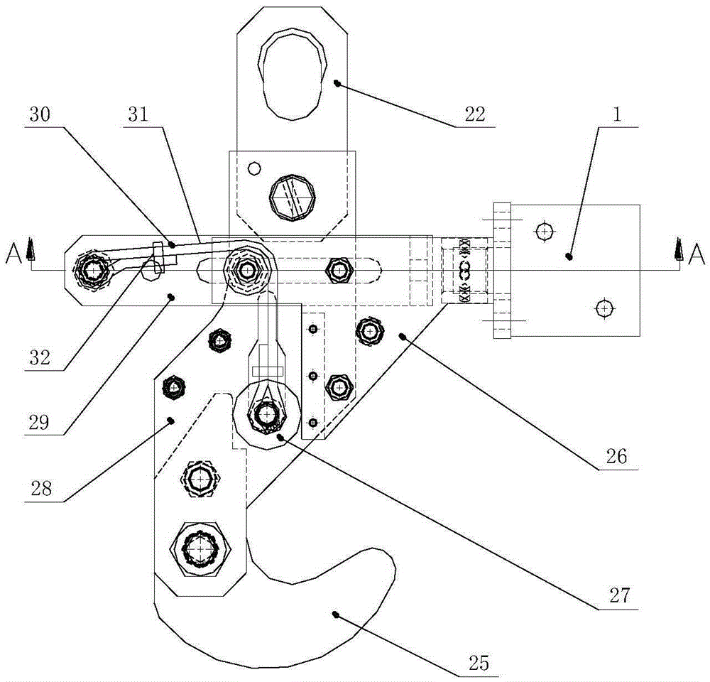 An automatic decoupling device for the anti-drop test of lifting scaffolding