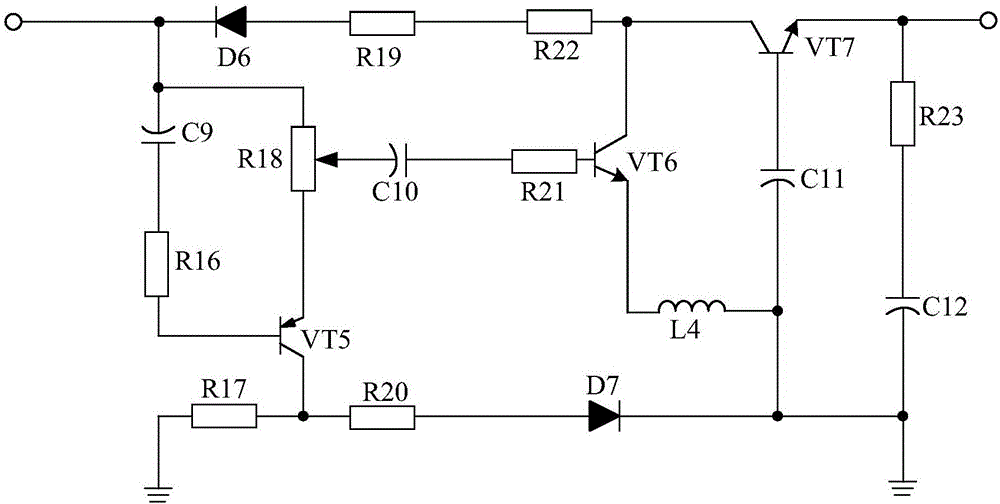 LED adjustable voltage-regulated driving power supply based on overvoltage protection circuit
