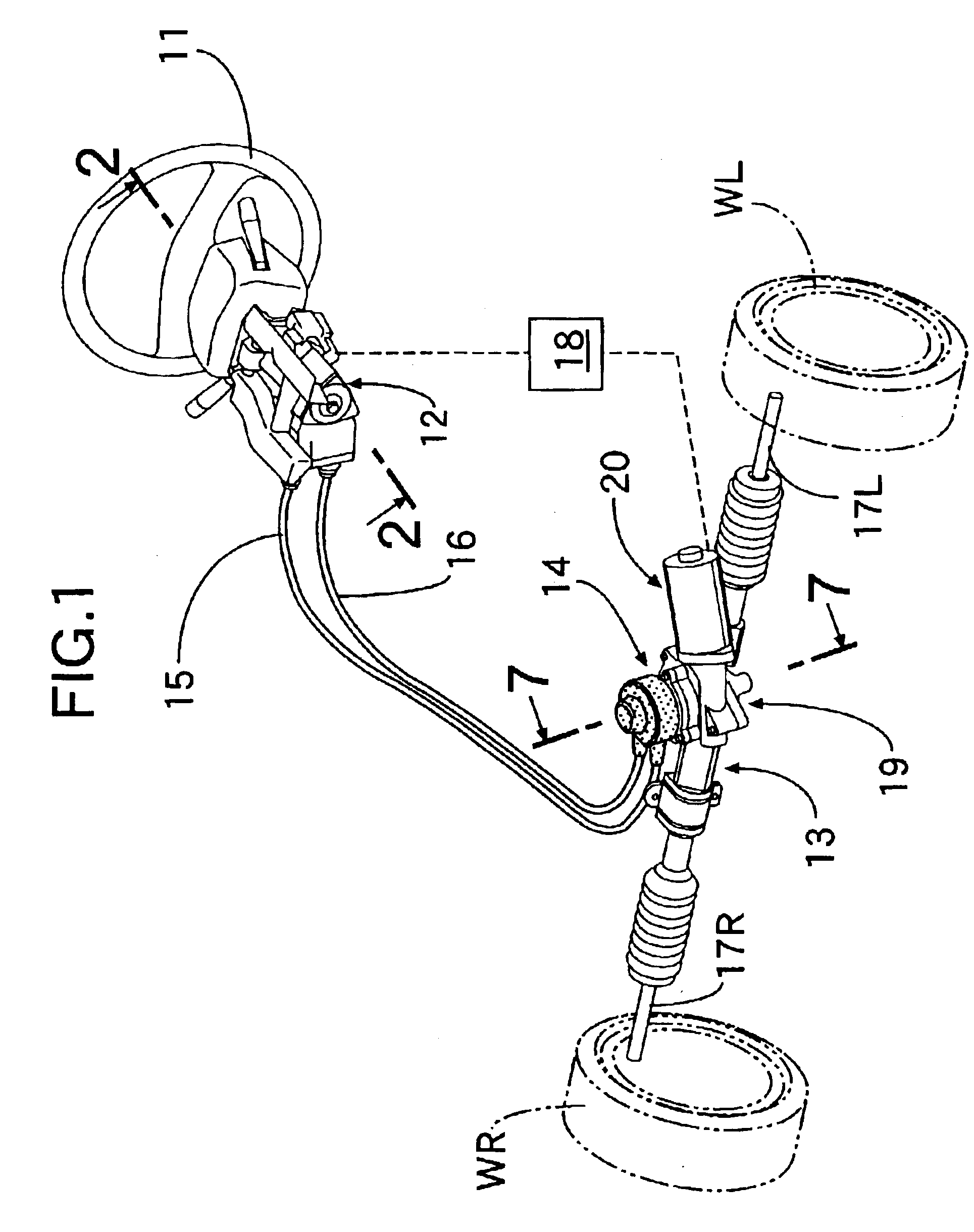 Cable-type steering device with variable steering gear ratio