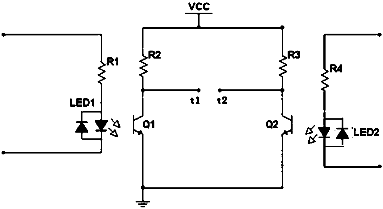 Device for monitoring the state of a multi-way switch