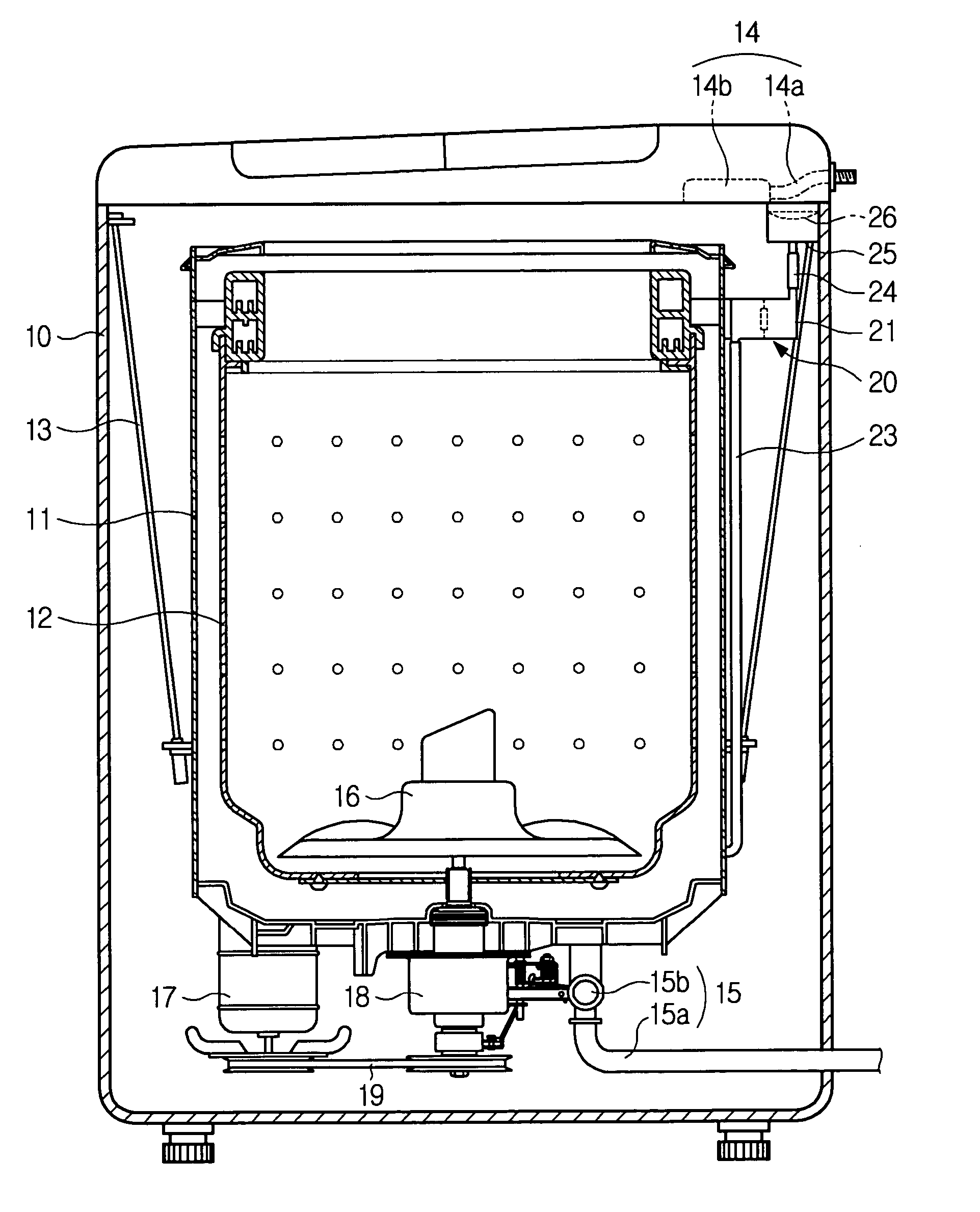 Washing machine with detection device