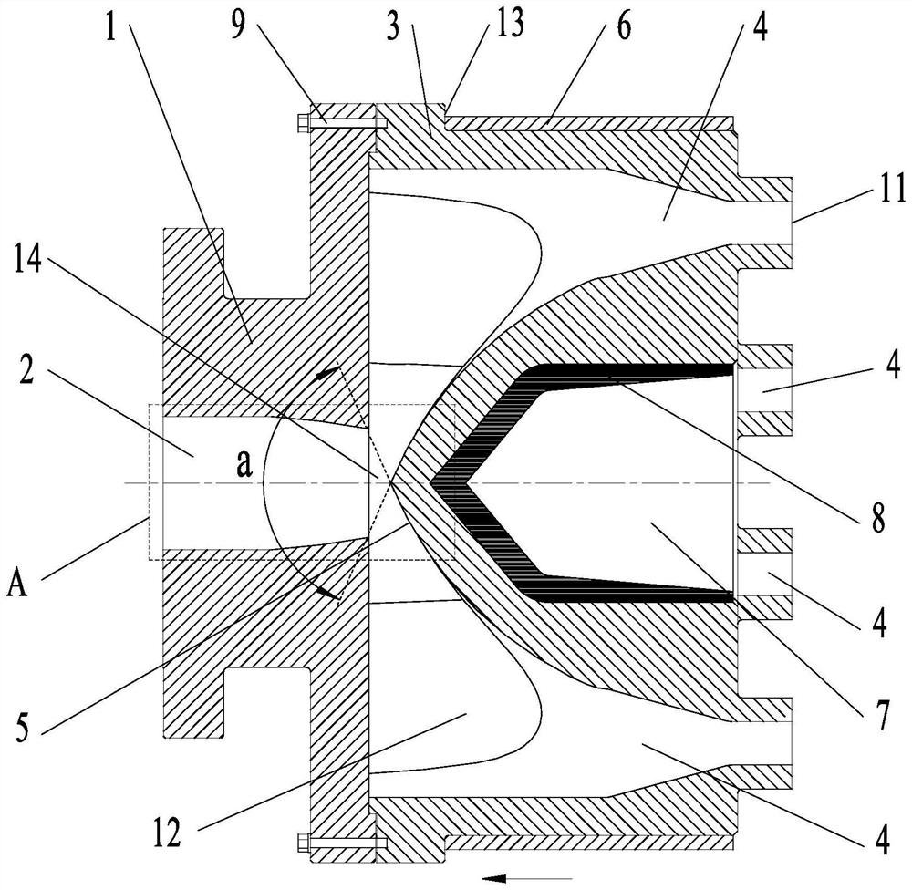 Extrusion device and food extruder