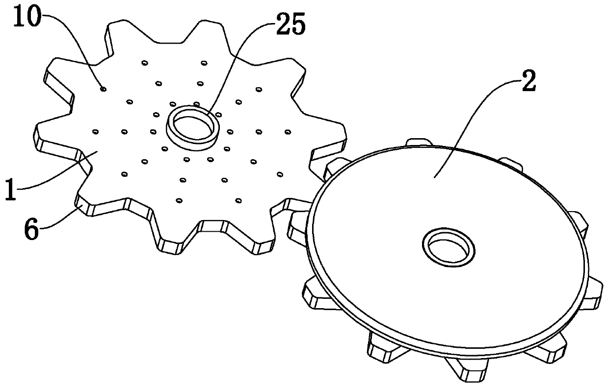 Double rotating disc type wet mopping mechanism, base of cleaning equipment, and cleaning equipment