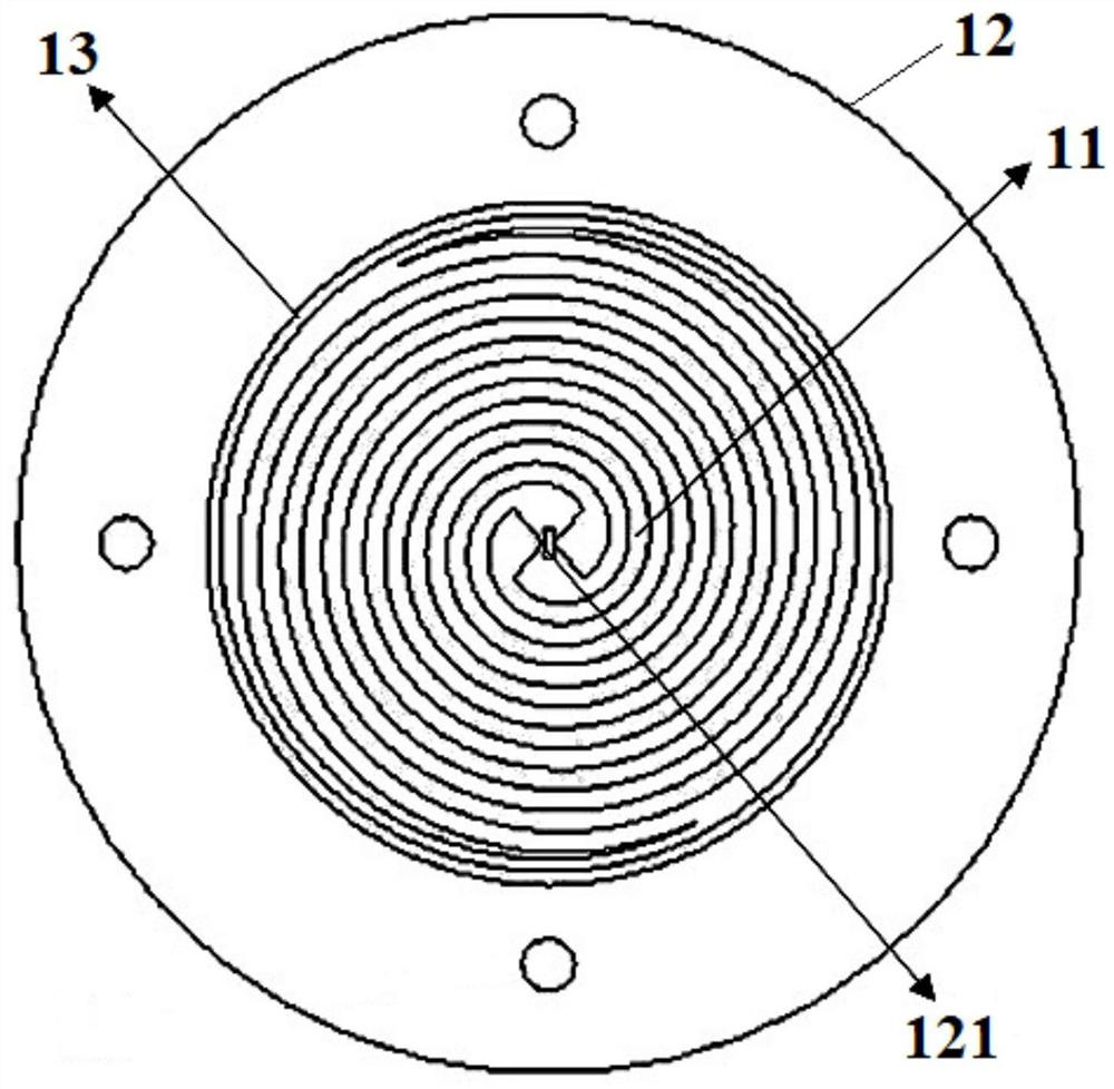 An ultra-wideband planar helical antenna loaded with a dielectric lens