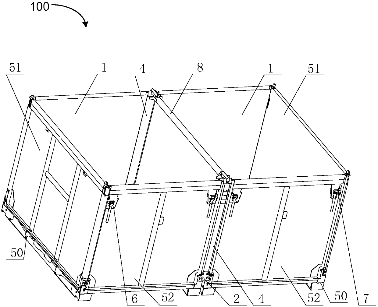 Combined box pallet and box pallet