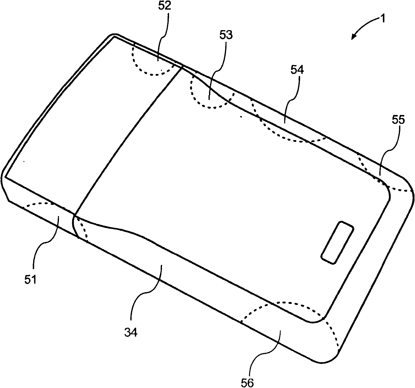 Mobile device with touch input surface
