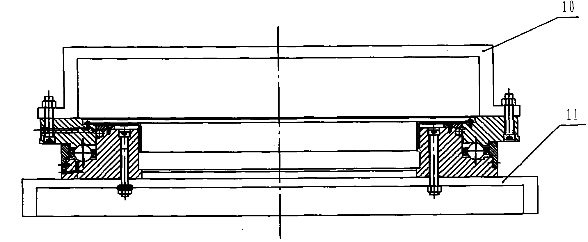 Turntable bearing for large-size celestial observation device