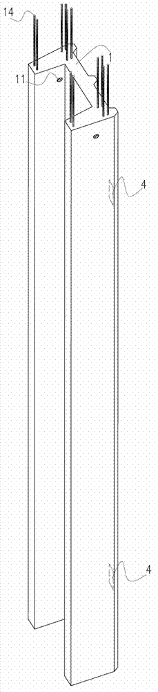 Supporting structure with combination of preheated groove-shaped piles and mixing piles