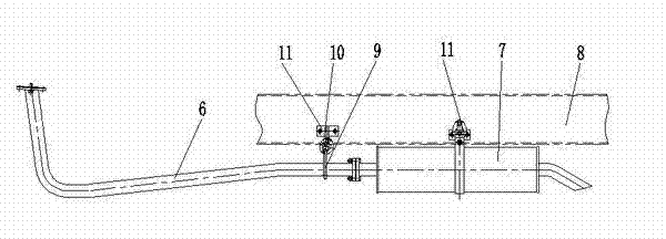 Adjustable installation mechanism of exhaust system of light truck