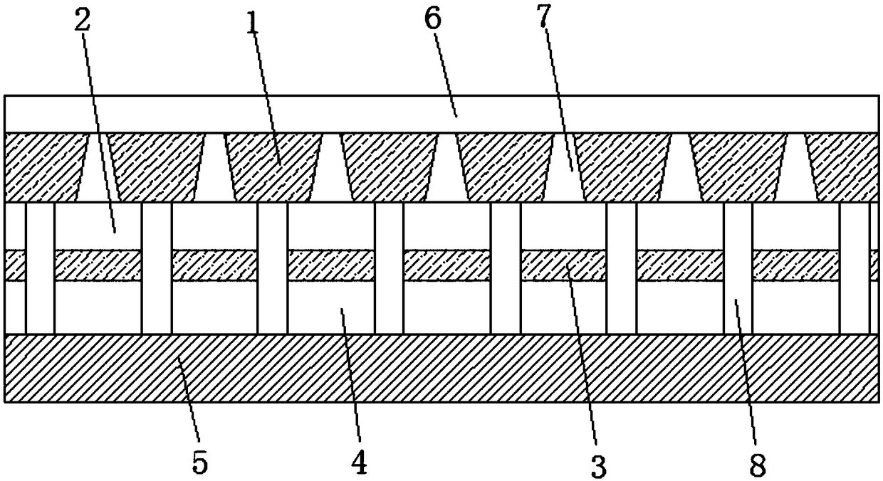 Needle-punched filter material with high medium-temperature waste gas resistance