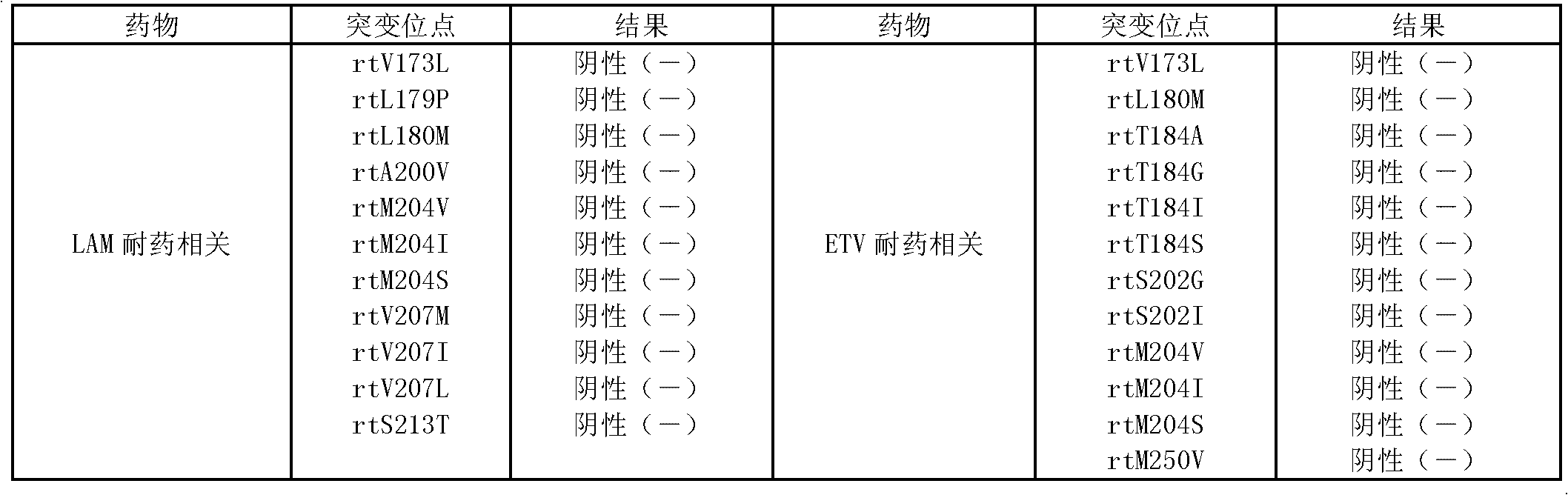 Detection probe, detection kit and detection method for hepatitis B virus drug resistance gene mutation