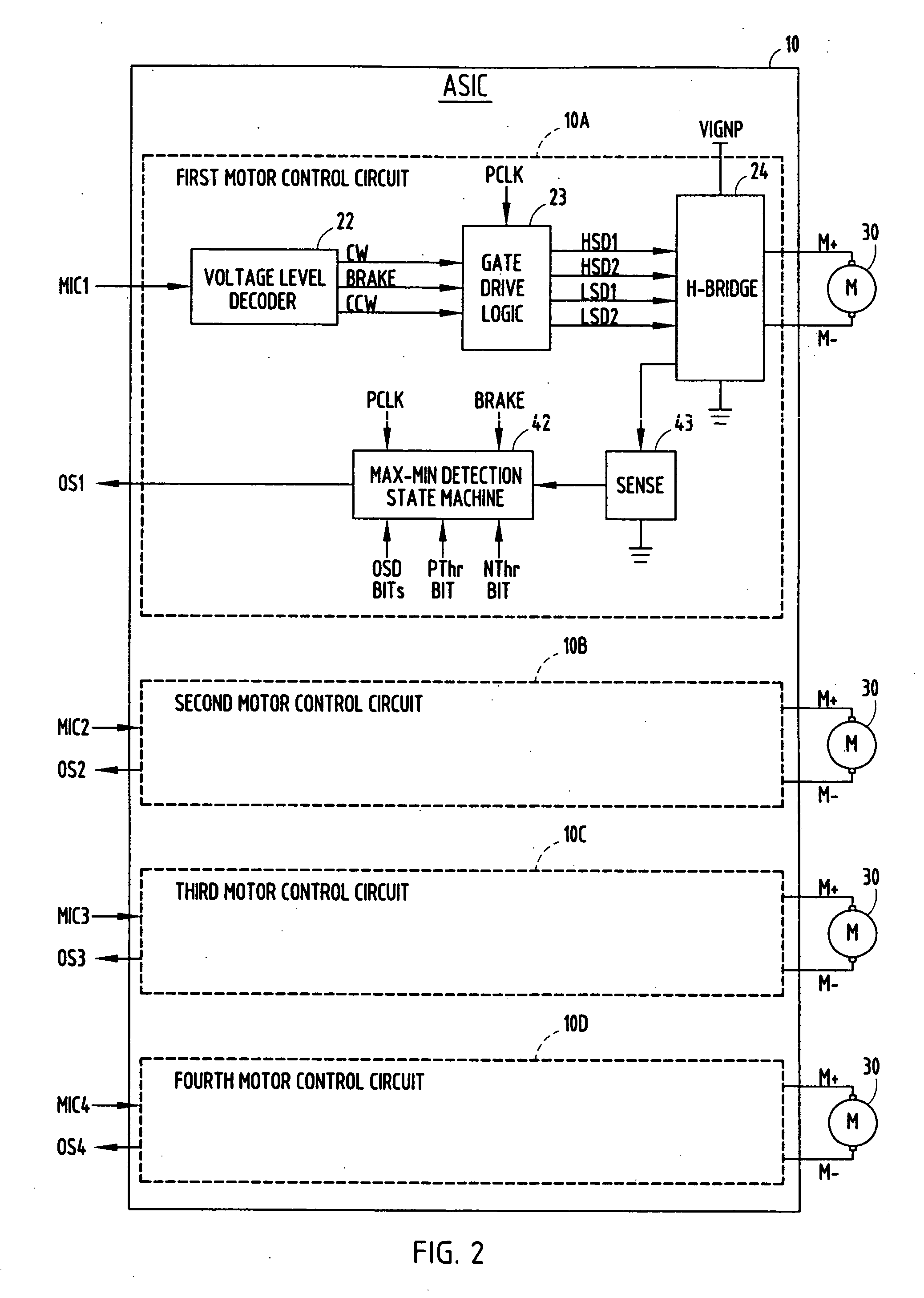 Method of selectable simultaneous/sequential motor drive in a multiple drive circuit including failure detection