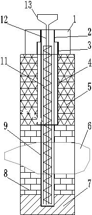 Double-casing-pipe double-drive full-rotation type pile forming device and technology