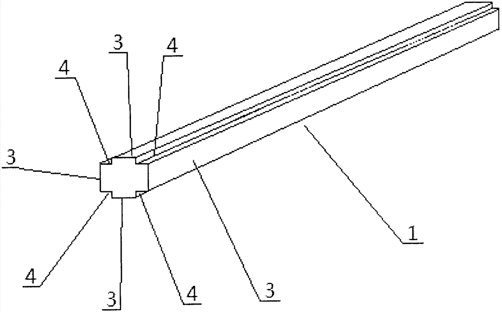 Mortise and tenon joint parallel structure splice plate