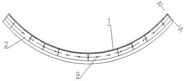 Air-cooled steel outer template