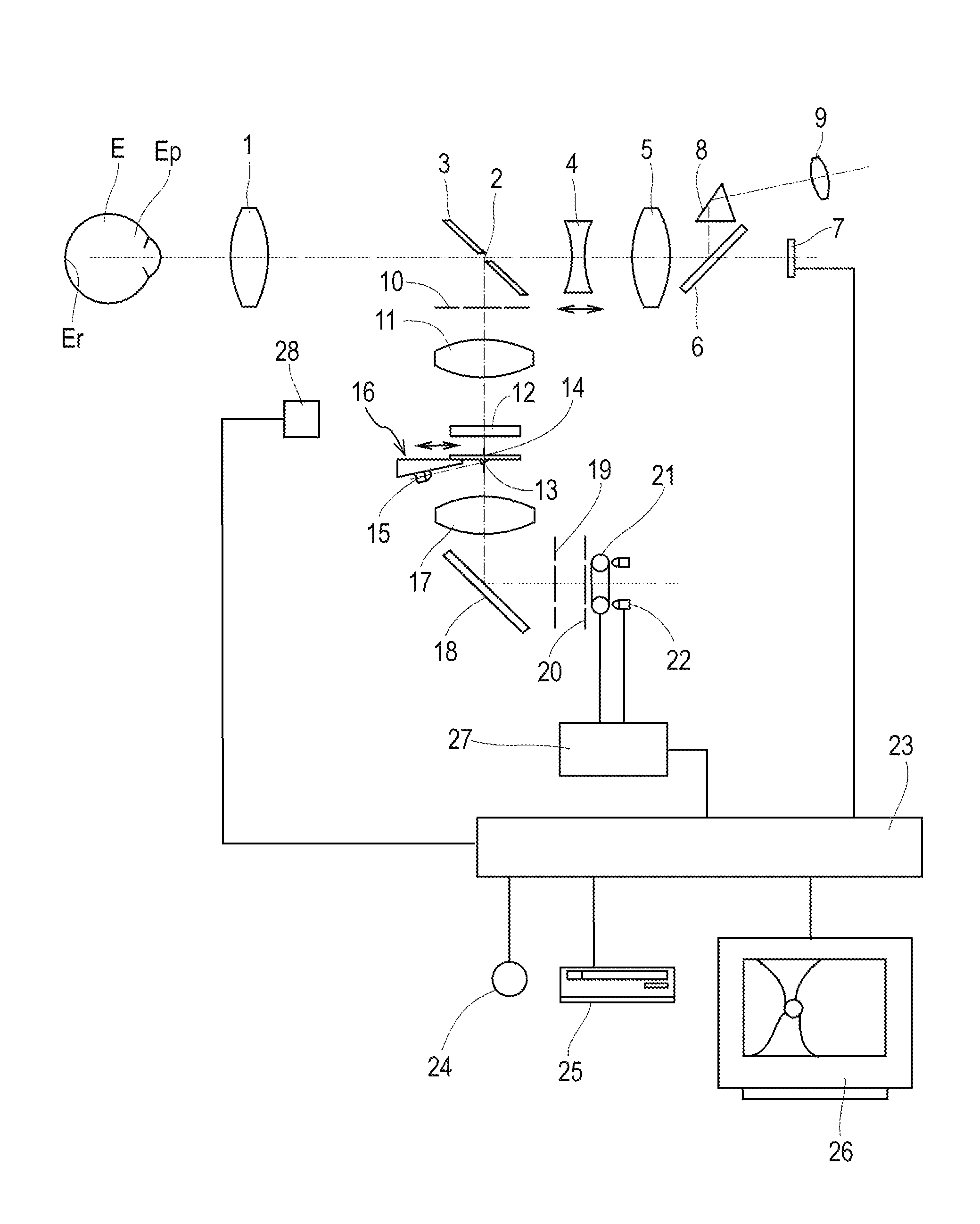 Focusing unit and ophthalmic photographing apparatus