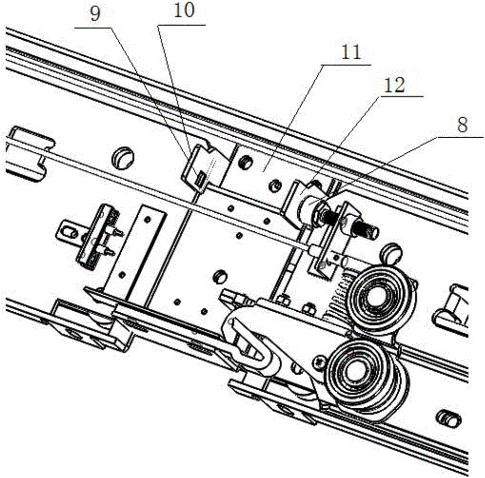 Elevator center opening door head provided with multifunctional limiting plate structure