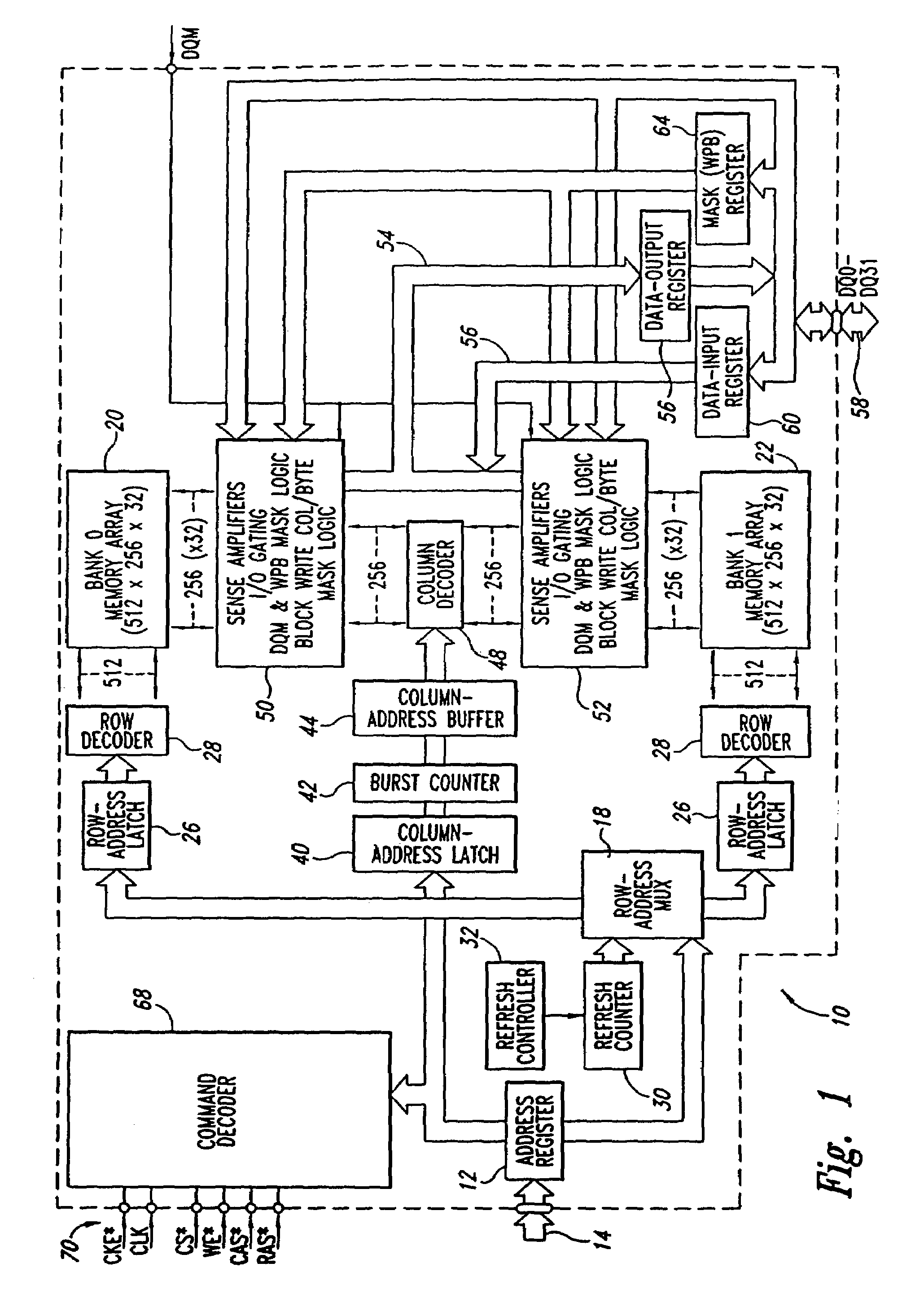 Memory device and method having data path with multiple prefetch I/O configurations