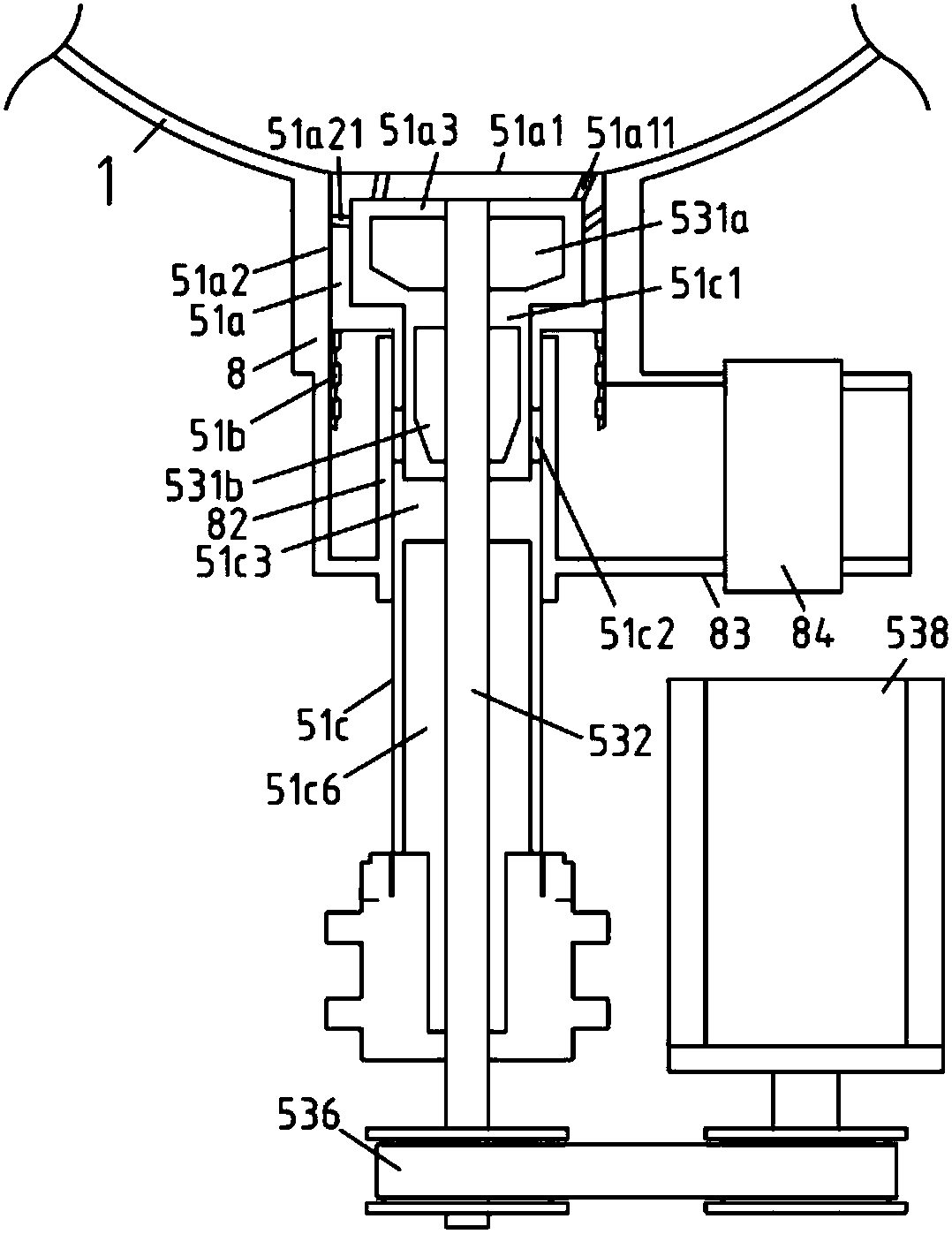 Improved bottom leaking and spraying device and cooking machine