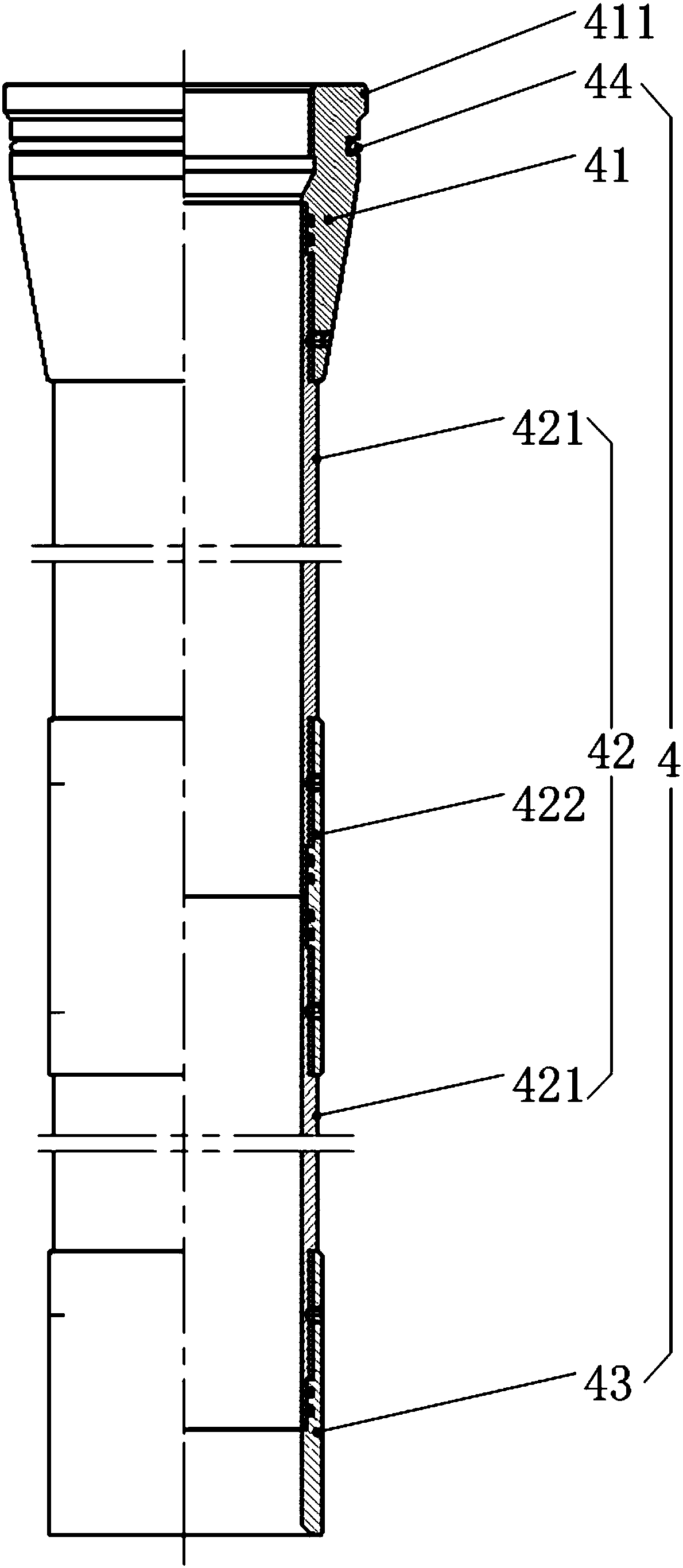 Reverse-circulation sand-flushing pipe column