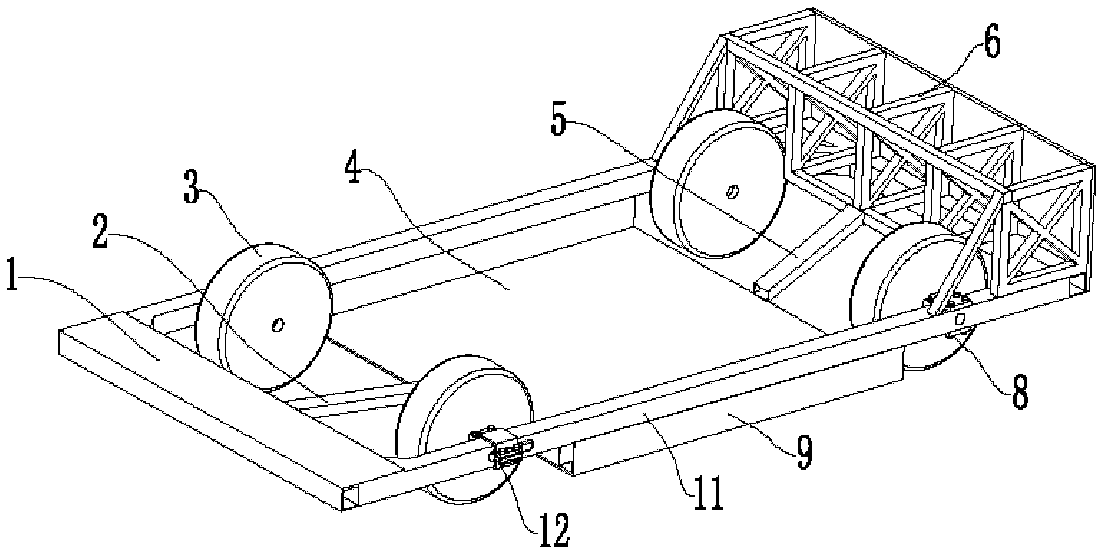 Adjustable-type trolley for impact test