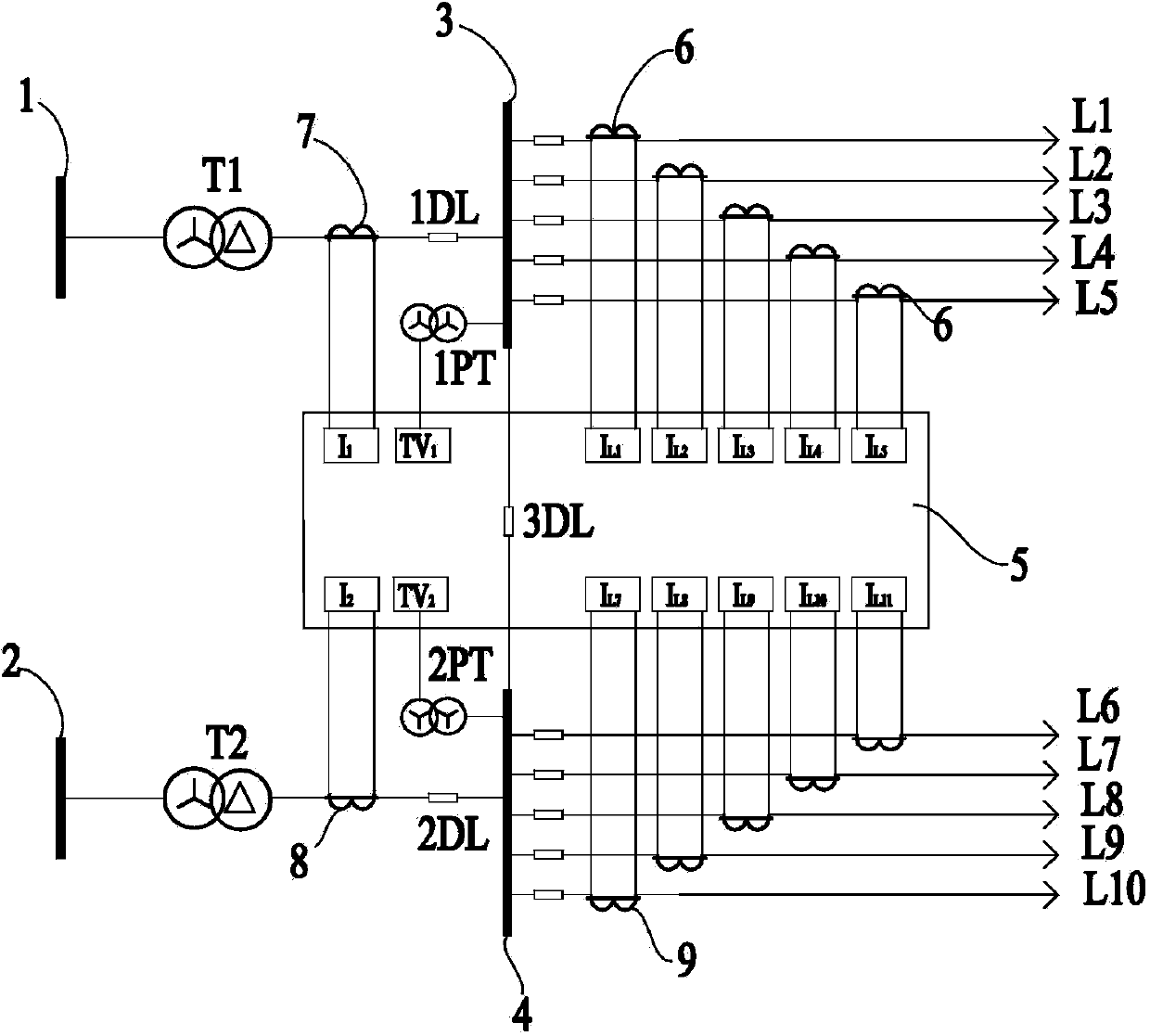 Intelligent intertripping load spare power automatic switching device