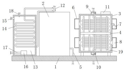 Soil source geothermal energy heat pump energy-saving heat supplementing and cold supplementing device