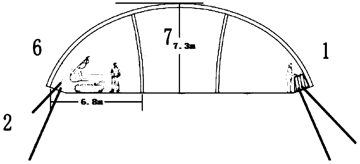 Reinforcement structure for arch-covering-method underground excavation subway station arch feet and construction method