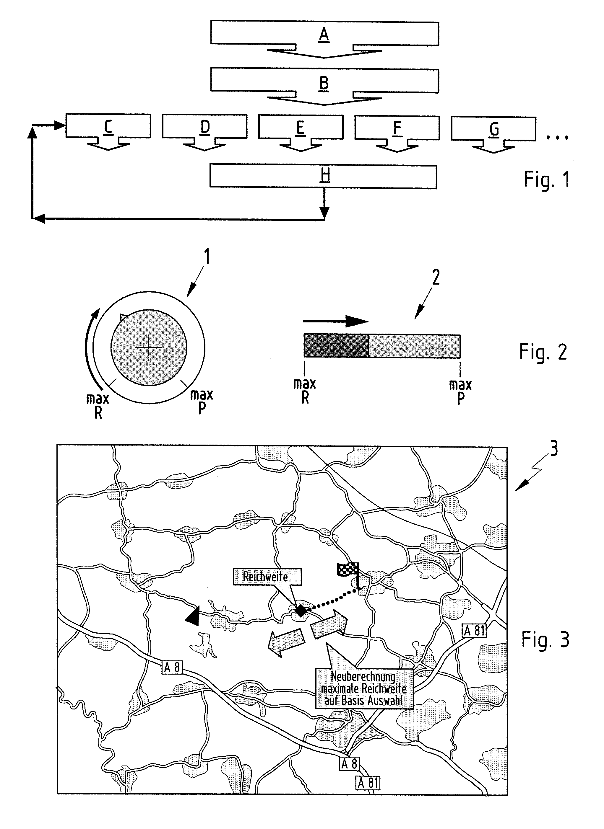 Method for estimating the range of a motor vehicle