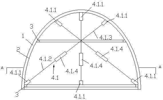 Flow guide cover internal support mounting structure for wind turbine generator unit