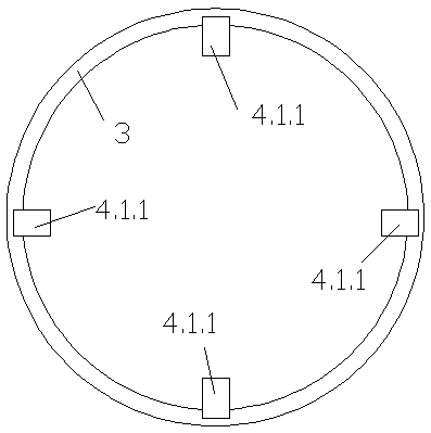 Flow guide cover internal support mounting structure for wind turbine generator unit