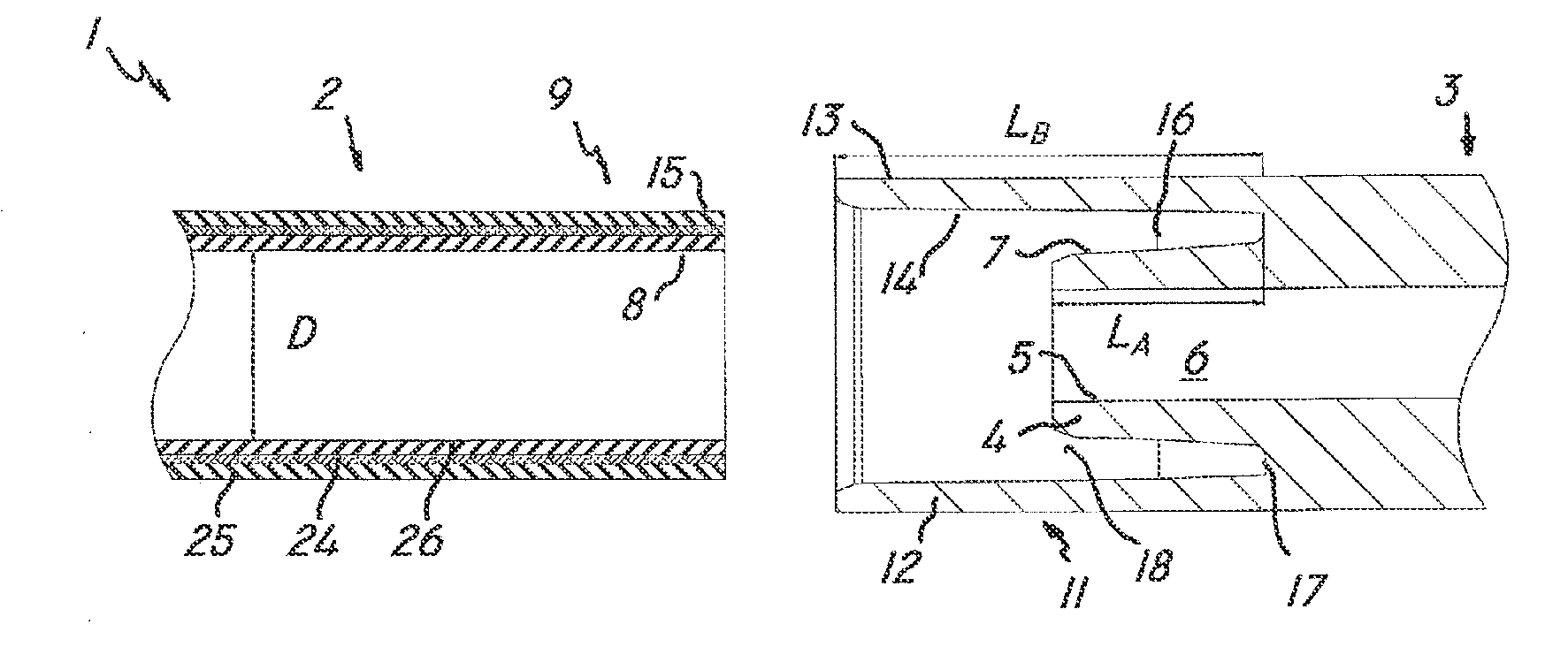 Integral pipe and fitting assembly of polymer material, and method of making same