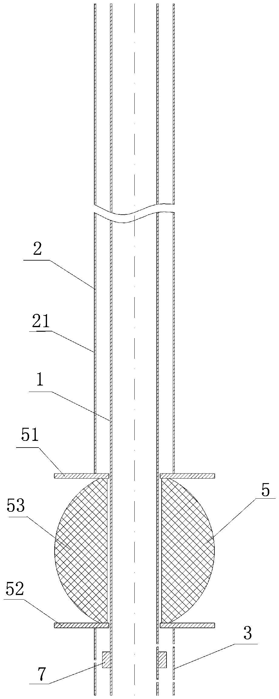 Double-tube extrusion type layered water stop