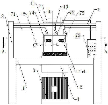 Single sharpening automatic sharpening device for kitchen knife processing