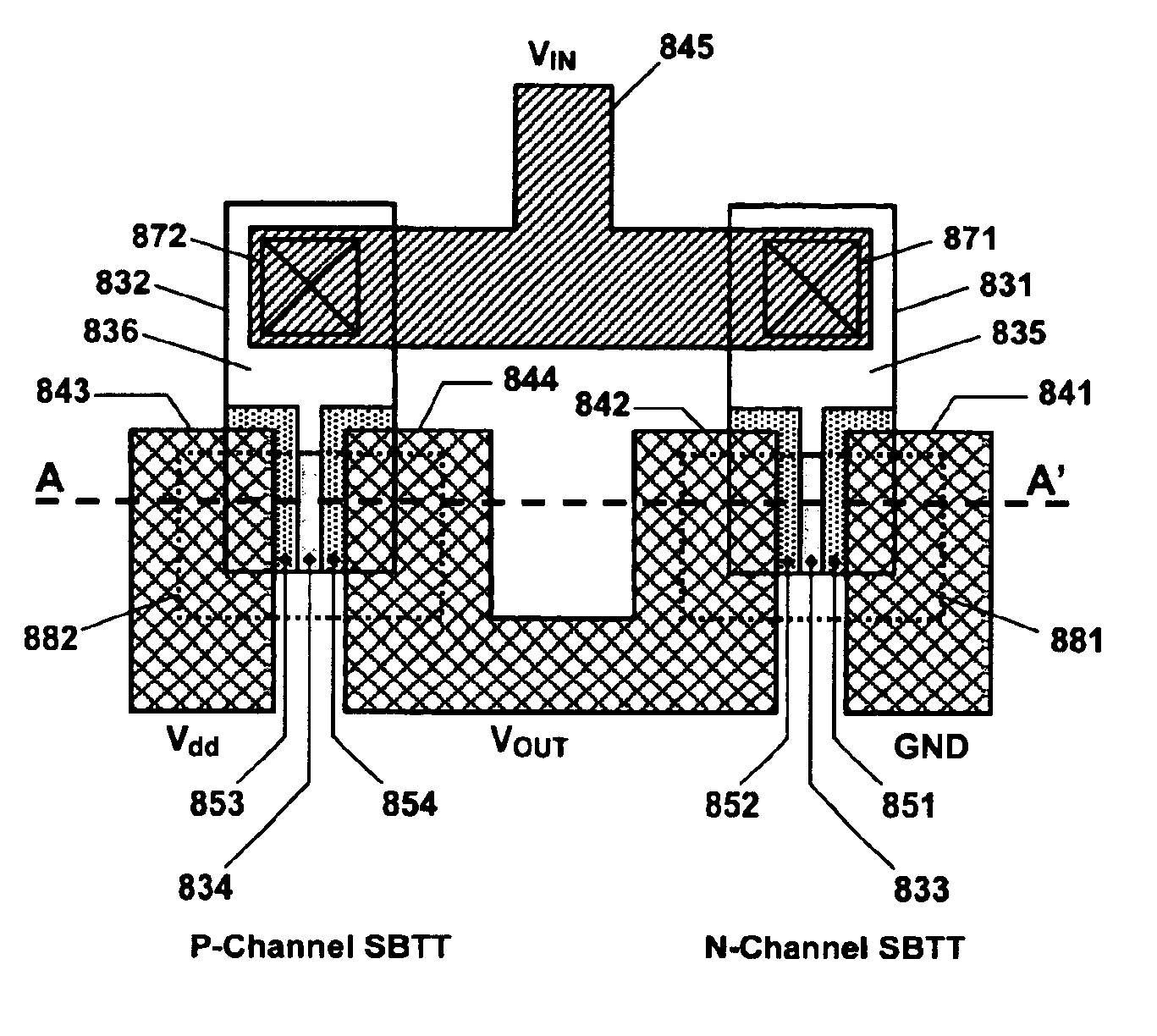 Schottky-barrier tunneling transistor