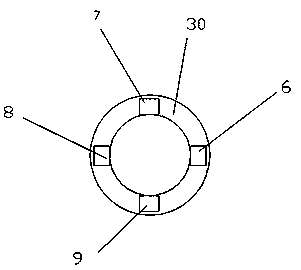 Workpiece thermal treatment method using three axial grooves and contact sensor